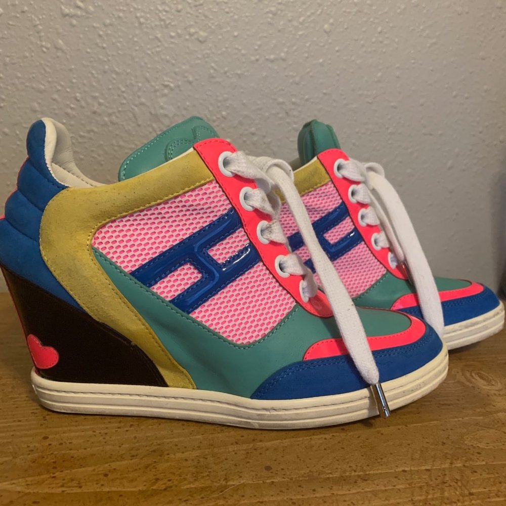 Katie Grand Loves Hogan Wedge Sneaker Sz 37